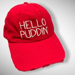 Embroidered Harley Quinn “Hey Puddin” adjustable hat
